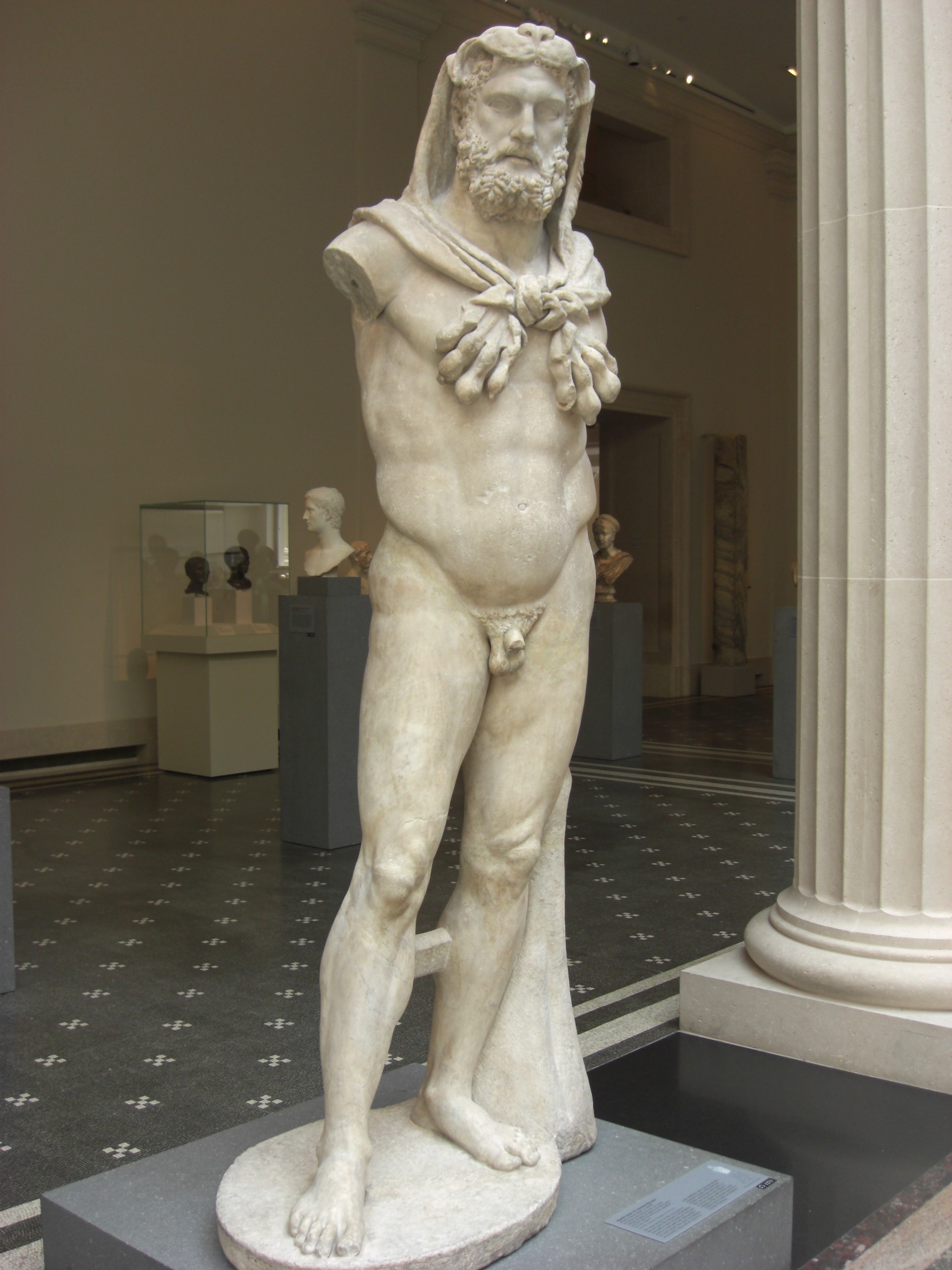Youthful hercules marble of statue a Greek Hero